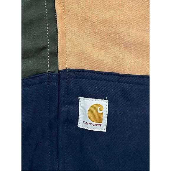 Carhartt Custom Reworked Color Block Duck Jacket Size M - Picture 4 of 9